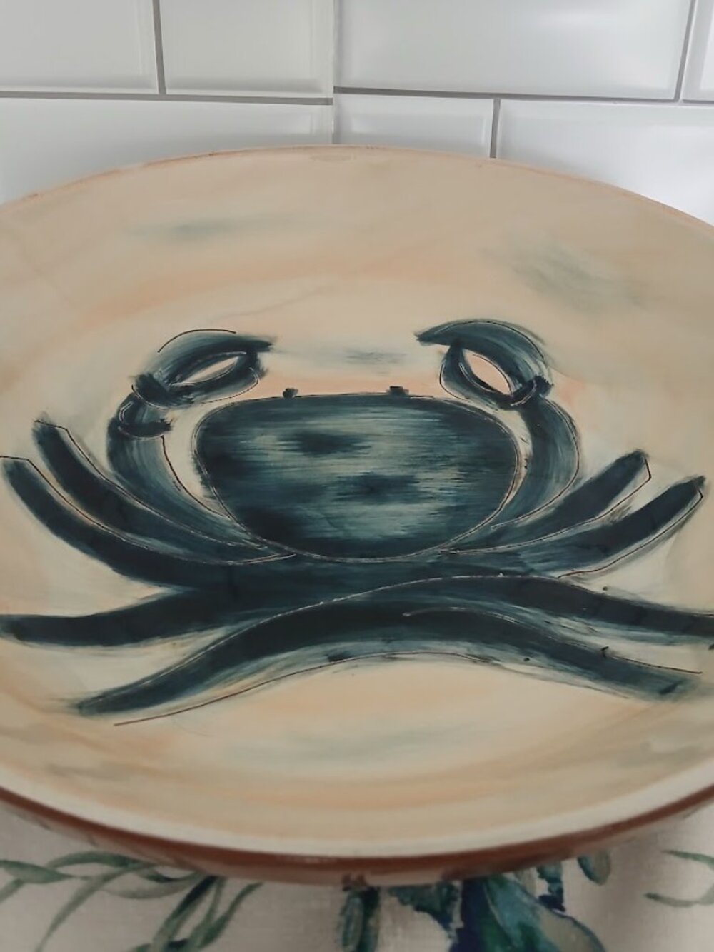 POTTERY BARN Seafood Pattern Pasta Serving Bowl